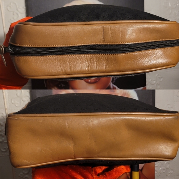 Gucci MICRO GG Canvas/Leather Black/Brown Large Rare New Clutch AUTHENTIC VINTAG - Picture 7 of 16